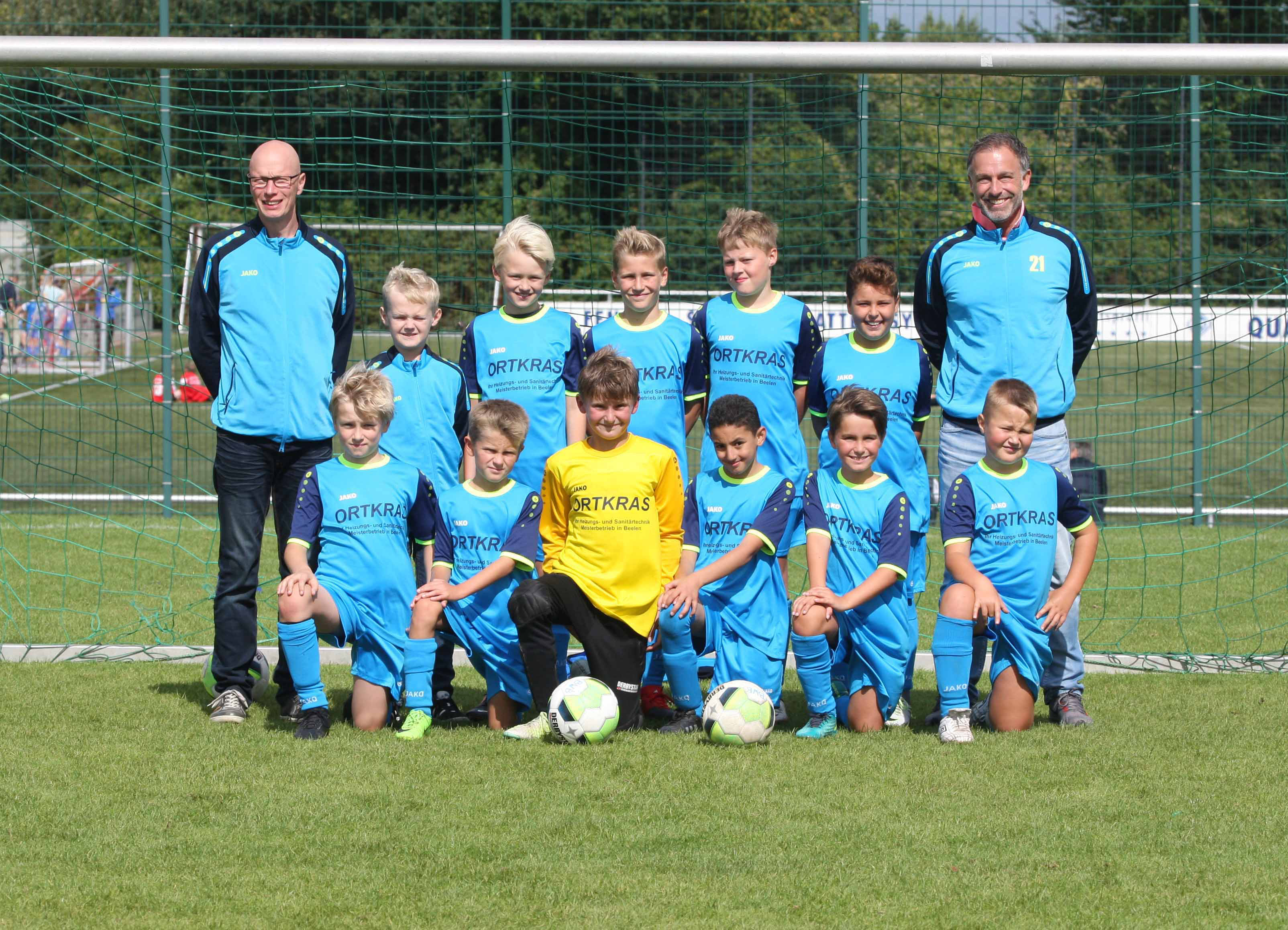 E- Junioren U11 Mannschaftfoto Blau-Weiß-Beelen_Fußball