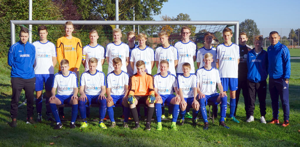 B I - Junioren Mannschaftfoto Blau-Weiß-Beelen_Fußball